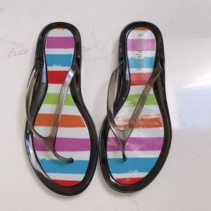 Kate Spade grey jelly thong sandal